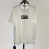 Classic Black White Kith t Shirt Men Women 1:1 High Quality Cotton Summer Casual Fashion Top Tees T-shirts