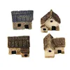 Decoratieve objecten beeldjes 4 stks / set miniatuur fee tuin stenen huizen mini cottage huis miniaturen decor accessoires tuinieren decora