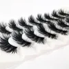 Partihandel 8 par tjocka fluffiga falska ögonfransar 3d faux mink falska ögonfransar handgjorda mjuka naturliga utseende lashes förlängningsverktyg