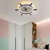 Ventilateur de plafond de luxe pour chambre à coucher, lumière nordique, Invisible, silencieux, pour salle à manger, ventilateurs intégrés