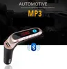 2021 FM-передатчик S7 Bluetooth Car Kit HandsFree FM Radio Adapter LED автомобиль Bluetooth Adapter Поддержка TF Card USB флэш-накопитель AUX вход / вывод