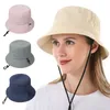Unisex Lato Składany Słońce Rybak Mężczyźni Kobiety Szerokie Brim Casual Travel Beach Sunscreen Ochrona UV Cap Outdoor Bucket Caps