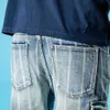 summer denim shorts men wash vintgae cargo fashion hip hop 100% cotton striped brand 190333 210714