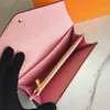 fashion designer woman hand wallet luxury leathers zipper coin purse and women multi-colored florets long envelope classic wallets with box