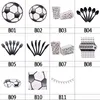 Football Theme Party Decor Soccer Pattern Paper Plates Cups Napkin Candy Box Tableware Set For Kid Birthday Baby Shower Supplies Disposable