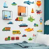 Стены наклейки 2021 мультфильм космический корабль поезд шар детская комната гостиная спальня украшения творческие бумаги из ПВХ