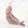 22cm Lovely Sheldon Shrimp Plush Toy Stuffed Animal Cartoon Scales Toys for Kids D0JC 210728