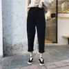 Corduroy Ankle-length Woman Pants Autumn Winter High Waist Mujer Pantalones Korean Style Trousers Ins 19243 210415