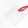 Sublimation Blanks Glass Pendant Christmas Ornaments 3.5inch Single Side Thermal Transfer Festival Decore Customized Diy Pendants 50pcs FREE DHL FY4936 mok1