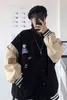 Dames Honkbal Uniform Autumn Coat Jacket voor Dames Harajuku High Street Style Jas Losse Plus Size BF Stiksels Bomberjack 211109