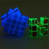 클래식 매직 큐브 장난감 4x4x4 PVC 스티커 블록 퍼즐 속도 큐브 어두운 발광