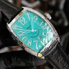 2021 Model 42mm NEWYORK ARSHAM Studio Automatische Mens Horloge Staal Gesneden Textuur Case Groen Blauw Wijzerplaat Zwart Lederen Band Horloges Hello_Watch 5 Kleur