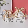 Ny gåva wrap lådor pärla torn bronzing godis favor säckar bröllop baby shower dekoration papper presentförpackning förpackning händelse parti leveranser