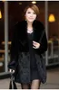 Kvinnors Fur Faux Womans 2021 Plus Size Coat Patchwork High Imitation Mink och Rex Coats Vinter Jackor WXF125