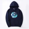 Demon Slayer japan anime Breath Of The Great Wave Felpe con cappuccio in pile Felpe Streetwear Mens Hip Hop Casual Pullover invernale Top H0909