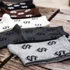 Men's Socks 2021 Spring Novelty Long Harajuku Money Dollar 3D Patterned Funny Cartoon Sock Pure Cotton For Men WZ033