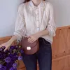 Höst Western Style Doll Collar Fairy Chiffon Blouse Women Ladies Shirt Långärmad Kontor Kvinnor Kläder Blusas 10351 210518