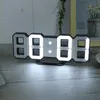 Настенные часы цифровые светодиодные большой 3D стола висящий будильник будильник с черной оболочкой домашний декор