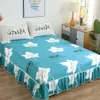 Royal Maple Leaf Mattress Queen Size Home Decoration Bed Cover Bed Skirt King Size Bedspread Bed Sheet ( No Pillowcase ) F0401 210420