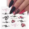 PerfektionerBlack Snake Nail Stickers Dragon Abstrakt Gotisk Design Nail Art Dekaler Vattenregler Tattoo Manicure Wraps Decor Trstz1124-1133