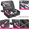 Mulheres Profissional Mala Maquiagem Caixa De Maquiagem Composição Cosmética Bag Organizador Armazenamento Caso Zipper Grande Big Wash Beauty Bolsa 211102