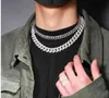 2021 Hip Hop 14mm Zircon Kubanskt halsband för män, stora diamantkedjor halsband, mode mens smycken tillbehör