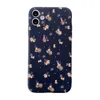 Cartoon Flower Floral Phone Cases voor iPhone 11 12 13 PRO MAX X XR XSMAX 7 8 Plus SE SOFT IMD Camera Beschermende Cover