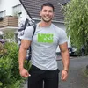 Muscle Guys Summer New mens gyms T shirt Fitness Bodybuilding Fashion Male Short cotton clothing Brand Tee Tops 210421