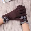 Fingerless handskar utomhus förtjockade kvinnor vinter cashmere vants mode flicka varm fast stretch handske kvinnlig täckt finger halter