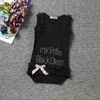 Merk Baby Meisje Zomer Kleding Lichaam Voor Baby's Romper Kind Meisje Rompertjes voor Pasgeboren Meisjes Print Digital My Little Black Dress 1171 x2