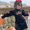 Spring Summer Girls Dress Chinese Style Puff Long Sleeve Embroidery Dragon Slim Princess Baby Kids Children'S Clothing 210625