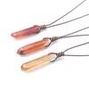 DIY Irregular Agate Stone Rope Chain Pendant Necklaces For Women Men Fashion Party Club Decor Jewelry