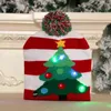 LED Knitted Christmas Hat Beanie 2022 New Year Party Light Up Beanies Winter Hats Bonnet Enfant Kids Adults Christmas Decor Y21111