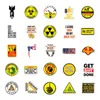 50Pcs Pack Helmet Mark Stickers Toolbox Flag Warning Cartoon Graffiti Industry Motorcycle Sticker Motorbike Decals