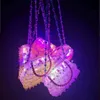 Miúdos Saco de Incandescência Led Light Up Bandbag Brinquedos Lace Clear Plastic Brustbag com faixa de aniversário de festa de faixa frisada