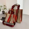 2021 Messenger Bags Vintage Sacola Portátil Tidal Actual Lona Stripe Tamanho Único Saco De Ombro
