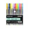 12/24/36/48 stks Kleur Gel Pen Set Metallic Pastel Glitter Neon Aquarel Borstel Marker Pen Set voor Tekening Design Art Marker Supplies