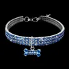 Dog Collar Leashes Fashion Bling Crystal Cat Justerbart halsband för små hundar Katter Chihuahua Pug Yorkshire Pet Collar Tillbehör