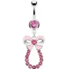 D0127 Bowknot Belly Navel Button Ring Mix Colors0123453616764