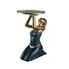 Nordic Home Decor Dziewczyny Figurki Tray Stand Stand Figurka Salon Wystrój Statua Rzeźba Dekoracja Kreatywny prezent