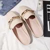 Women's Slippers Outdoor Women's Slippers Flat Muller Slippers Women's Fashion Sandals 2021 New Fashion Leather Shoes HWS323