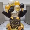Autres fournitures de fête festive 1set / 10pcs ballon en métal gâteau topper forme de nuage ballons de confettis pour anniversaire de mariage baby showerdecor maison