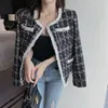 Женские куртки женщины TrenchFashionable Tweed маленький костюм 2021 осень и зима Xiaoxiang короткое пальто для верхнего пальто