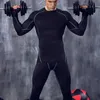 Mode Hiver Thermique Ensembles pour hommes Sous-vêtements serrés à séchage rapide Leggings de fitness Compression à manches longues Costumes de vêtements de haute qualité X0610