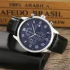 Business mens watches Top brand leather strap 40mm dial stopwatch man wristwatches quartz watch for men Father's Christmas gifts Valentine's Day present Wholesale