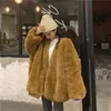 Dameswol Blends herfst winter faux bont jas vrouwen 2021 casual warme zachte jas pluche overjas flodderige kleding voor vrouwelijke 5601