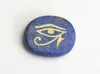 Liten storlek naturlig chakra kvarts ametyst lapis graverad kristall reiki helande öga av horus amulet forntida egyptisk religion symbol 1 st