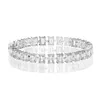 OEVAS 100% 925 Sterling Silver Sparkling 5*7MM High Carbon Diamond 5A Zircon Bracelets For Women Wedding Party Fine Jewelry Gift