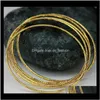 Jewelrygold Bracciali Gioielli Bangle Per Donna Ragazza Lady Braccialetti Bracciale Regalo Gioielli di moda Commercio all'ingrosso 2379 Drop Delivery 2021 Cq5Tx