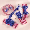 3pcs/set Child Elastic Headband sets stripes stars printed for July 4th National American Independence Day wholesale